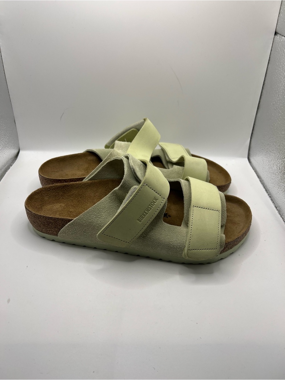 Birkenstock Arizona Suede Sandals - Pale Green - Picture 2 of 14